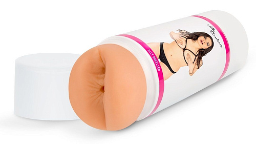 Телесный двусторонний реалистичный мастурбатор с автографом звезды ФлешНаш копия вагины и попки Ангелины Дорошенковой FND2019D