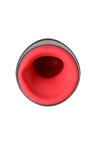 Перезаряжаемый мастурбатор чёрно-красного цвета Erotist Lava 543002