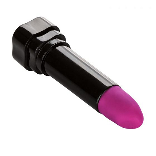 Чёрный оригинальный вибратор-помада California Exotic Novelties Hide Play Lipstick SE-2930-15-2