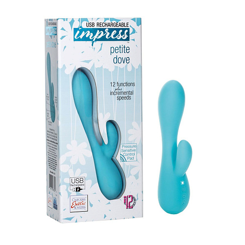 Бирюзовый вибромассажёр California Exotic Novelties Petite Dove SE-4465-12-3 (20 см)