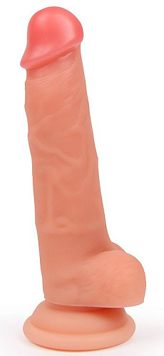 Телесный реалистичный фаллоимитатор на присоске Bior toys ER-30069