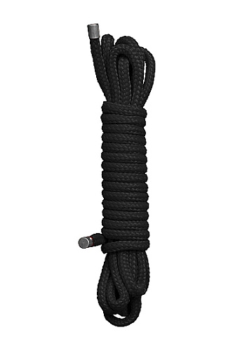 Чёрная веревка для бандажа Shots Media BV Japanese rope OU031BLK