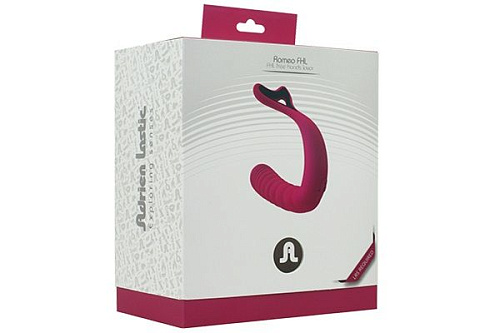 Ярко-розовый вибромассажёр для двойной стимуляции Adrien Lastic Romeo FHL 10773