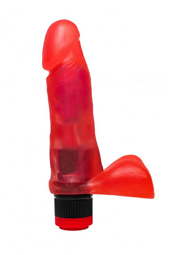 Красный гелевый вибратор Сумерки богов №4 312-04 BX DD (17 см)