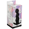 Чёрная фигурная анальная вибропробка Lola toys Spiral Anal Plug 5008-03lola (12 см)