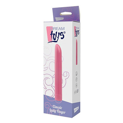 Розовый вибромассажёр Dream Toys LADY FINGER 21404 (16 см)