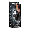 Чёрная анальная пробка с прозрачным стразом-сердечком Blush Novelties Bling Plug Large BL-95855 (9,5 см)