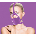 Фиолетовый кожаный кляп Shots Media BV Leather Mouth Gag OU148PUR