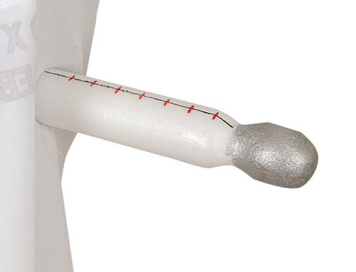 Белый фартук с градусником-фаллосом LOVETOY (А-Полимер) «Карательная медицина» ГБ-006