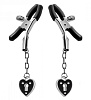 Зажимы на соски с подвесками-замками XR Brands Charmed Heart Padlock Nipple Clamps AE503