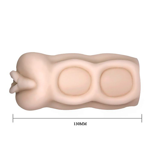 Упругий мастурбатор-вагина телесного цвета Baile BM-009158N