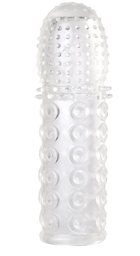 Прозрачная закрытая гелевая насадка ToyFa 818015-1 (13,5 см)