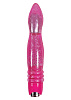 Розовый блестящий вибромассажёр NS Novelties Starlight Gems Vela Vibrating Massager NSN-0275-44 (23,5 см)
