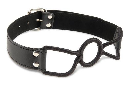 Чёрный кляп с кольцом Pipedream SPIDER GAG PD4446-23