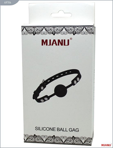 Чёрный силиконовый кляп с фиксацией X-Market Ltd 69704