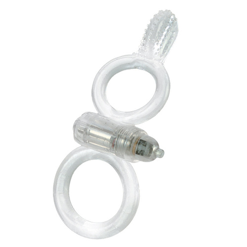 Прозрачное эрекционное кольцо с вибрацией California Exotic Novelties Invisible Companion SE-1439-25-2