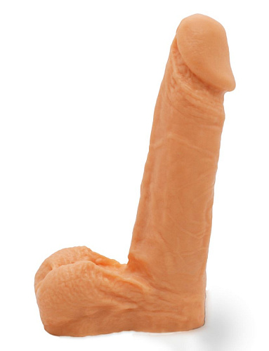 Реалистичный фаллоимитатор телесного цвета с мошонкой на трусиках Харнесс LOVETOY (А-Полимер) 281603 (16,5 см)