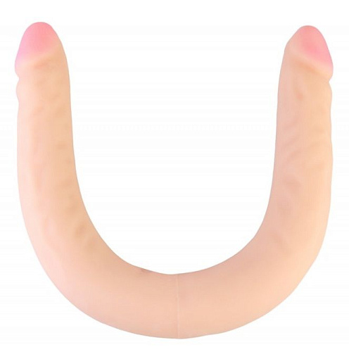 Телесный двухсторонний фаллоимитатор-реалистик Сумерки богов 3206-07 BX DD (49,5 см)