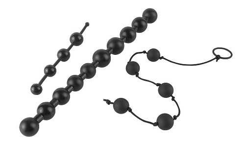 Набор из 3 различных по длине и диаметру силиконовых анальных цепочек Pipedream PD4643-23