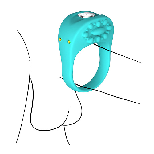 Бирюзовая вибро-насадка Jopen ELA JO-8032-05-3