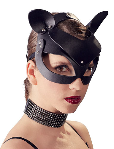 Чёрная маска на глаза с ушками Orion Cat Mask Rhinestones 24927251001