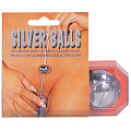 Серебристые вагинальные шарики Seven Creations 7334S PLBX GP