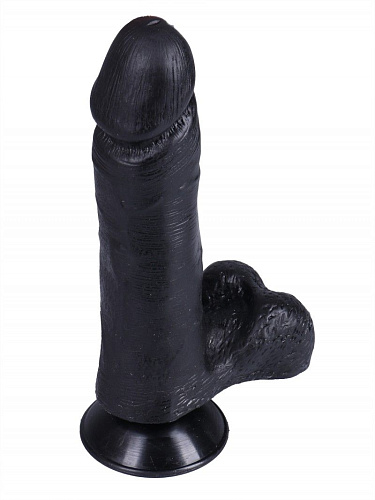 Чёрный фаллоимитатор-реалистик на присоске Сумерки богов №1 351-01 BX DD (19 см)