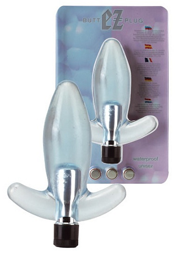 Анальная голубая пробка с вибратором Seven Creations 14-62LBLU BCD GP