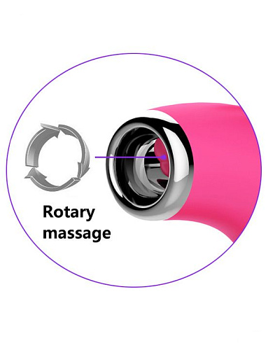 Розовый клиторальный стимулятор с ушками Yuanse Claire G-0011