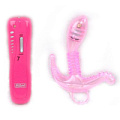 Розовый женский стимулятор точки G, клитора и ануса с вибрацией Baile BI-014038-0101