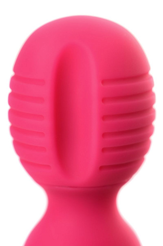 Розовый двусторонний вибратор с подогревом JOS All-In 783022 (21 см)