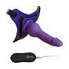 Фиолетовый страпон Howells 10 Mode Vibrations 6.3 Harness Silicone Dildo 92005Purple (15,5 см)