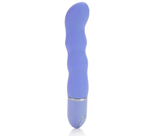 Голубой гнущийся вибратор California Exotic Novelties 10-Function Silicone Pleasure Bendie Wavy G s SE-0868-55-3 (17,8 см)