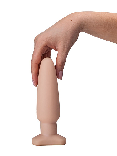 Телесный анальный плаг среднего размера LOVETOY (А-Полимер) 446800 (18 см)