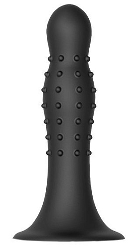 Чёрный анальный стимулятор Dream Toys NUBBED PLUG 21442 (13,5 см)