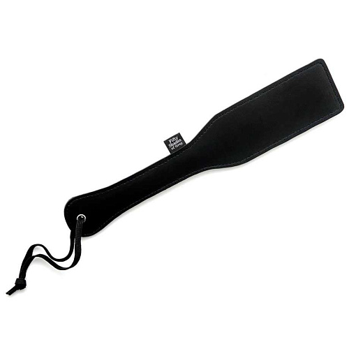 Серая двусторонняя сатиновая шлепалка Fifty Shades of Grey Satin Spanking Paddle FS-40180 (32 см)