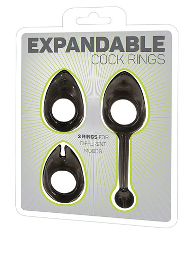 Набор из 3 дымчатых эрекционных колец различной формы Seven Creations 19-72SMK-BCD