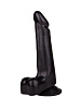 Чёрный фаллоимитатор с вытянутой головкой LOVETOY (А-Полимер) 405000 (17,8 см)