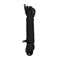 Чёрная веревка для бандажа Shots Media BV Japanese rope OU031BLK
