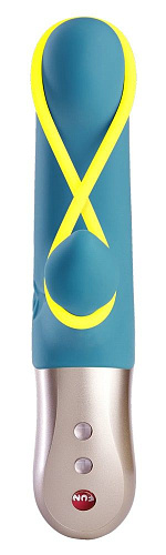 Бирюзовый мини-вибратор с силиконовой петлёй Fun Factory Amorino 1641874 (17,7 см)