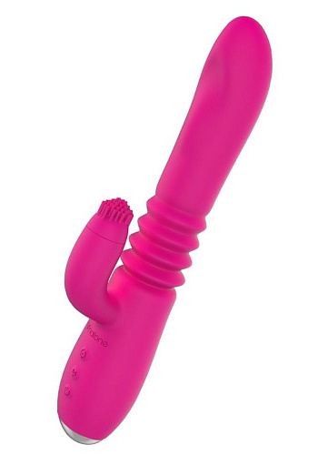 Розовый вибратор с клиторальным стимулятором Nalone Idol Plus S-BO35 (22,4 см)