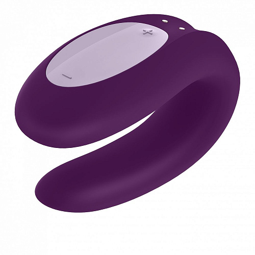Фиолетовый вибратор для пар с управлением через приложение Satisfyer Double Joy J2008-16-3
