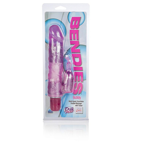 Розовый гнущийся вибромассажёр California Exotic Novelties Bendies Bubbly SE-0639-95-2 (24 см)