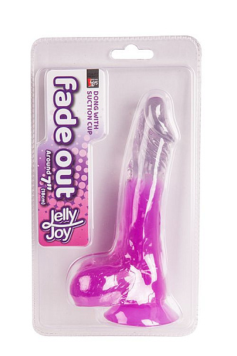 Фиолетовый фаллоимитатор с прозрачным стволом и присоской Dream Toys 21193 (17,8 см)