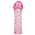 Закрытая розовая насадка-фаллос Bior toys Penis sleeve EE-10037 (11,7 см)