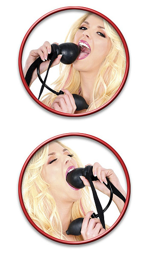 Чёрный кляп-расширитель Pipedream Inflatable Ball Gag PD3914-23