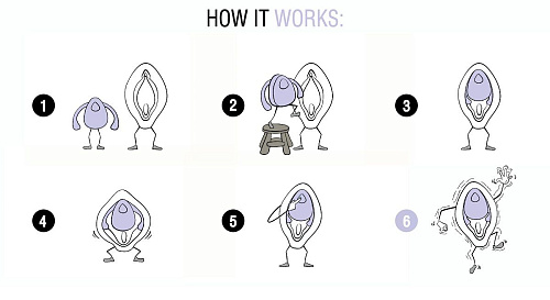 Сиреневый клиторальный вибратор для использования без рук Dame Products Eva E26271