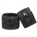 Чёрные джинсовые поножи Shots Media BV Roughend Denim Style OU472BLK