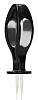 Чёрный электростимулятор с проводящей насадкой Shots Media BV E-Stim Hollow Butt Plug ELC014BLK (7,8 см)