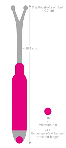 Вилочка для клитора серо-розового цвета с вибрацией Orion Clit Stimulation Deluxe 0591920